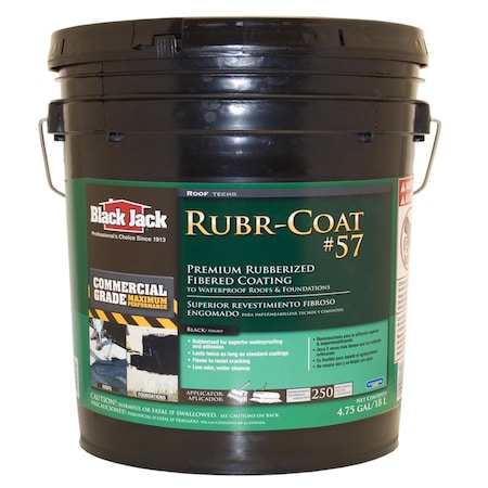 Black Jack Rubr-Coat 57 Gloss Black Rubber Roof Coating 5 gal 6080-9-30
